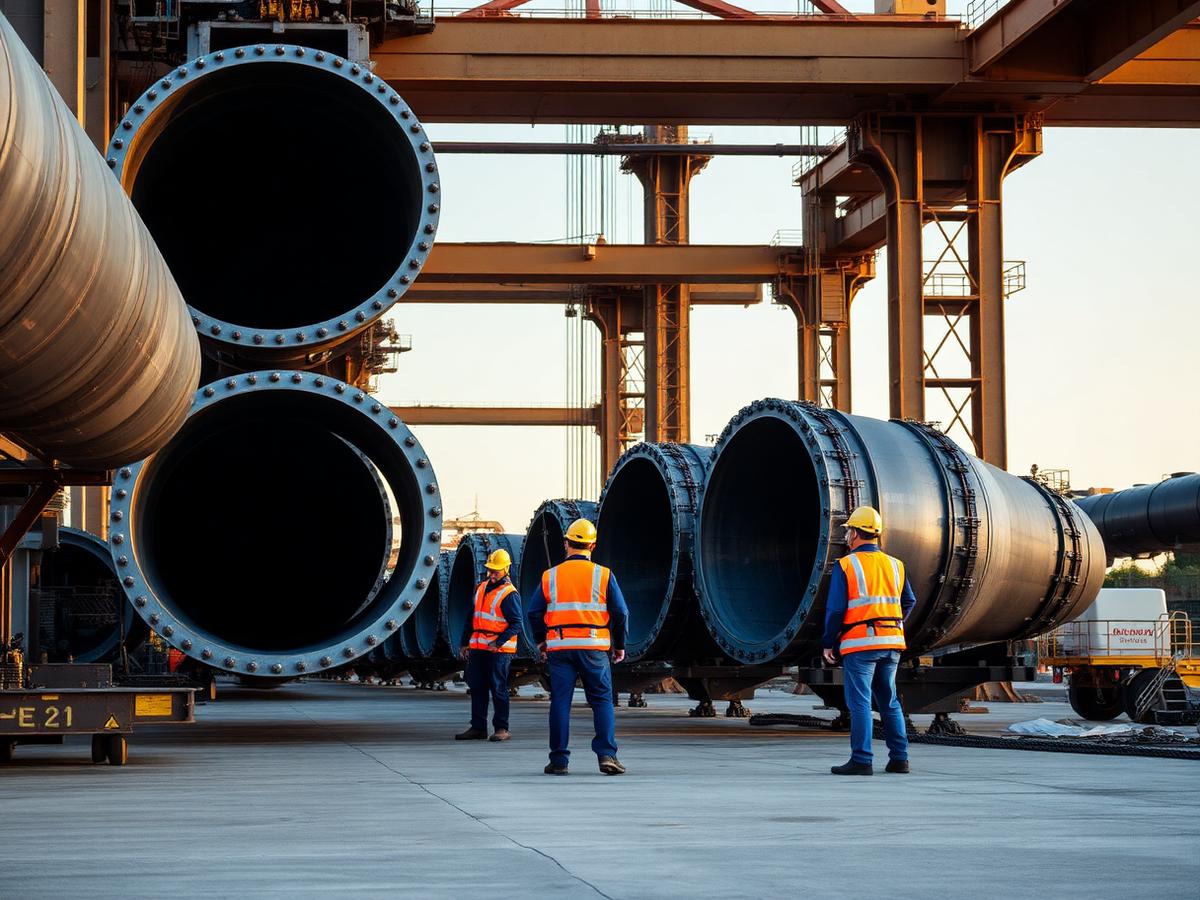 Gas pipe fabrication and erection in Ghana